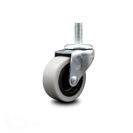 Service Caster 2 Inch Thermoplastic Rubber Wheel 8mm Threaded Stem Caster SCC-TS05S210-TPRS-M815